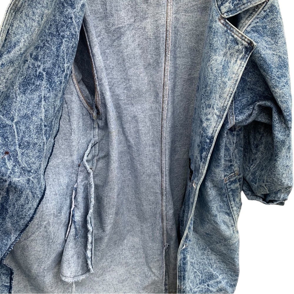 Vintage Denim Acid Wash Blue Jean Coat Women’s Size Small - Picture 3 of 6